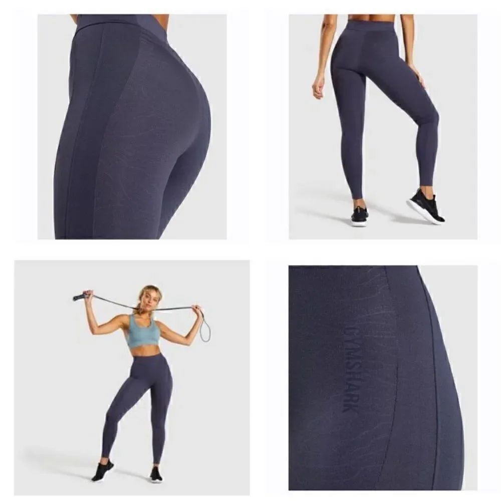 GYMSHARK Lustre Leggings High Sheen Embossed Athletic Pants GLLG3677 Women’s XS